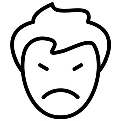 Stubborn vector icon illustration of Generation Gap iconset.