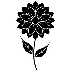 Simple Flower Vector Illustration: Minimalist Floral Design
