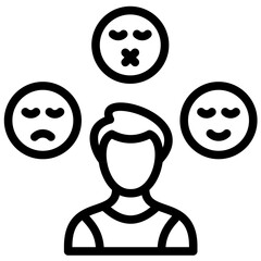 Behavior vector icon illustration of Generation Gap iconset.