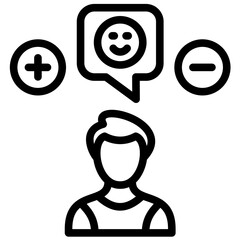 Attitude vector icon illustration of Generation Gap iconset.