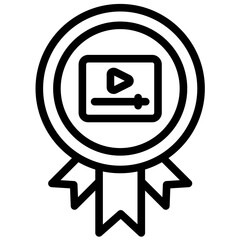 Media Award vector icon illustration of Award Events iconset.