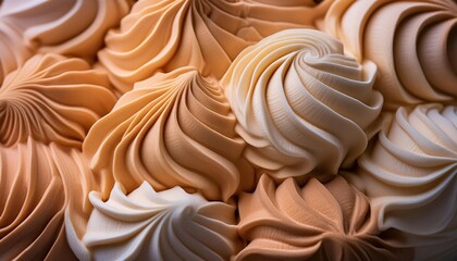 Swirled Caramel and Vanilla Meringue Dessert