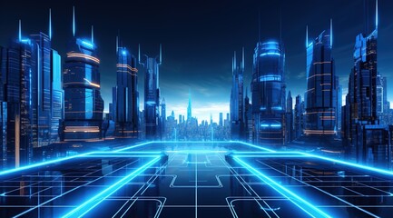 Blue technology style background