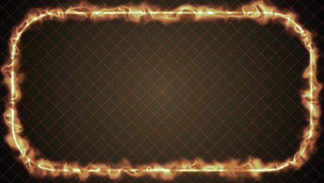 fire flame line frame digital background