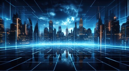 Blue technology style background