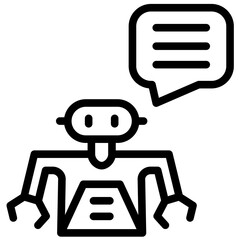 Robot Assistant vector icon illustration of Robotics iconset.