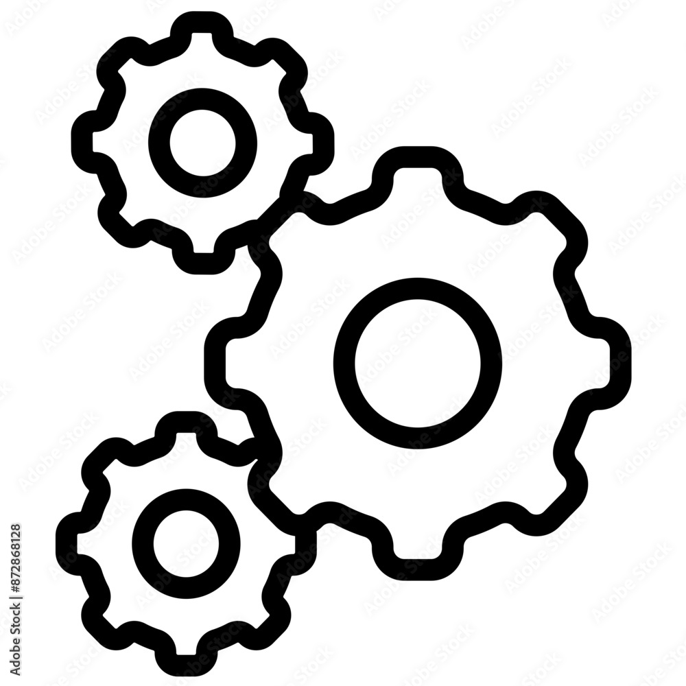 Wall mural cog vector icon illustration of robotics iconset.