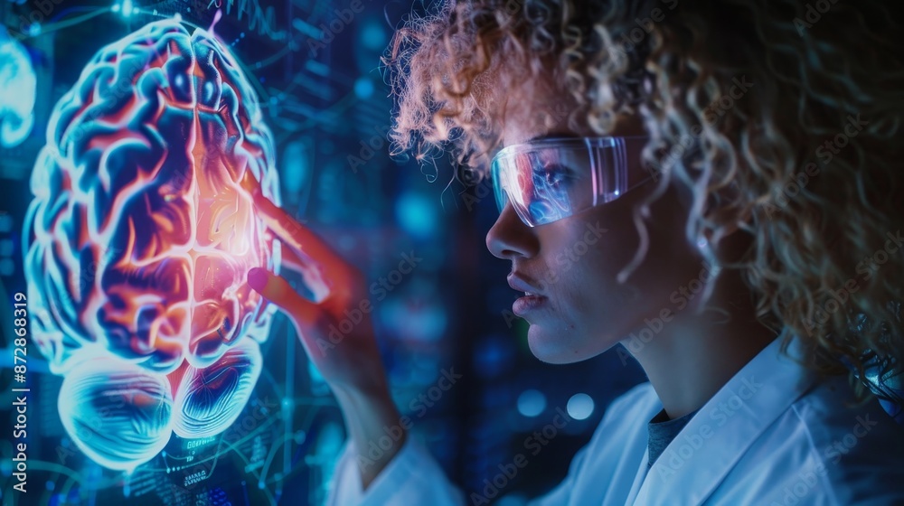 Aufkleber this is an ar image of healthcare and network connection using holograms and modern uis for liver tr