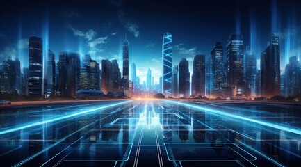 Blue technology style background