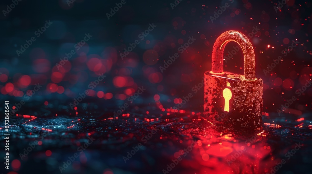 Aufkleber The top security icon is the digital padlock icon, data protection technology is in place on the network, and a virtual dashboard is available for online internet authorized access against cyber