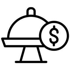 Catering Fee vector icon illustration of Catering iconset.