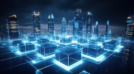 Blue technology style background