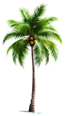 Obraz premium PNG Tropical coconut tree tropics.