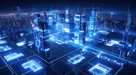 Blue technology style background