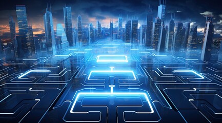 Blue technology style background