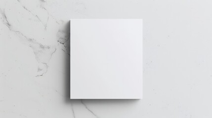 Blank photorealistic brochure mockup on light gray background.