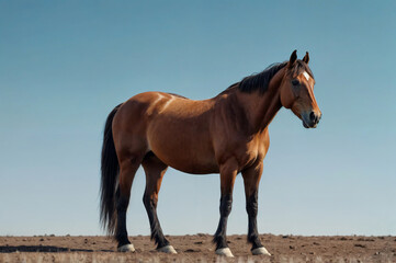 Obraz premium horse on the beach