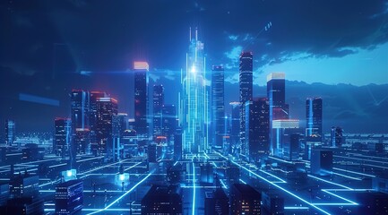 Blue technology style background