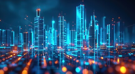 Blue technology style background