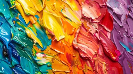 The piece includes large paint strokes, paint blobs, knife marks, and several blobs of paint. Abstract art, wall art, modern art. Decorative oil painting.