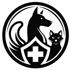 illustration of a dog and cat medical vector
