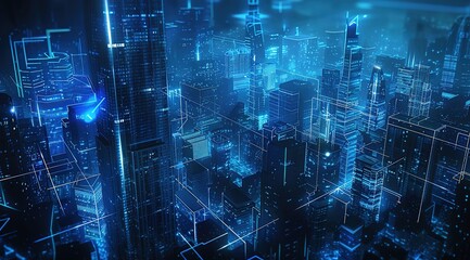 Blue technology style background