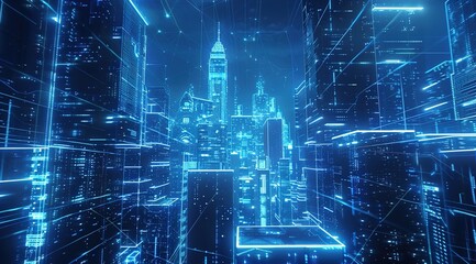 Blue technology style background