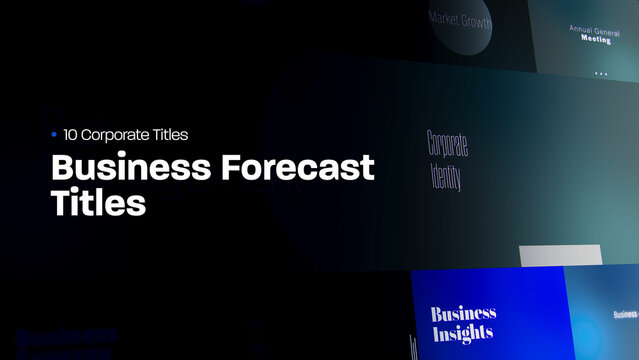Business Forecast Titles | 10 Motion Titles with Control Panels