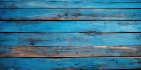 Obraz premium Blue Wooden Plank Background
