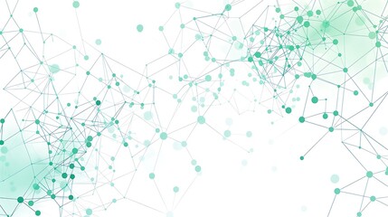 A sleek and colorful Plexus-style background with white and teal nodes for a tech template, simple and high-quality image