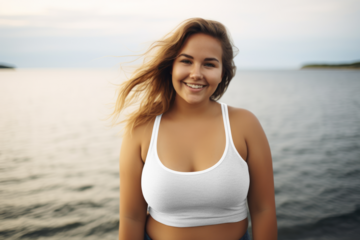 Women's bikini top png product mockup, transparent design