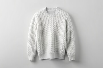 White knitted sweater mockup
