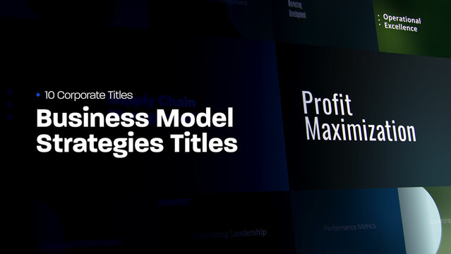Business Model Strategies Titles | 10 Motion Titles with Control Panels