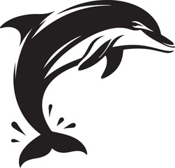 Naklejka premium Modern Marine Marvels Vector Dolphins