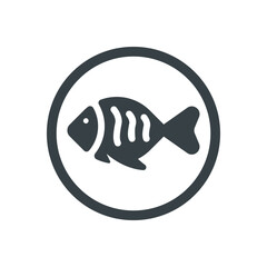 fish icon Isolated on White Background