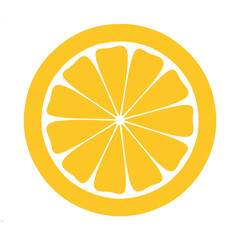 Orange fruit slice illustration, isolated on white background