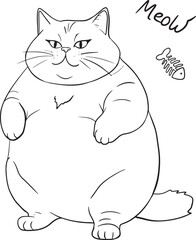 Fun Cat Icons: Cute Kitty Graphics in Simple Black and White Line Art