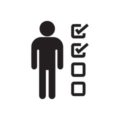 Man Recruitment Points Icon Design