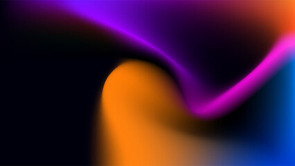 ABSTRACT DARK BACKGROUND ELEGANT GRADIENT MESH BLUE ORANGE PURPLE PINK SMOOTH COLOR DESIGN VECTOR TEMPLATE GOOD FOR MODERN WEBSITE, WALLPAPER, COVER DESIGN 