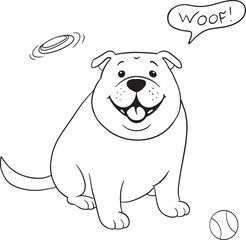 Happy Doggy Illustrations: Vector Art of Cute Pets and Sketches for Kids