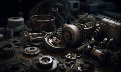 Fototapeta premium a auto spare parts workspace. High quality image