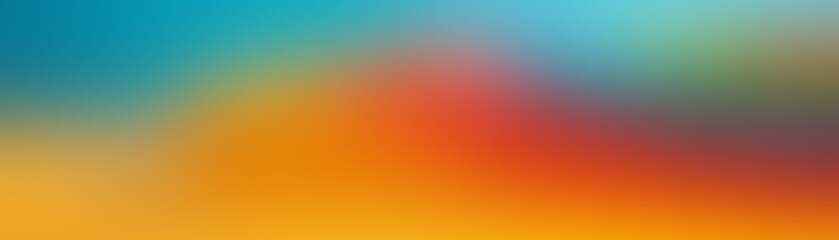 abstract blurred gradient background with blue, orange, and red colors.