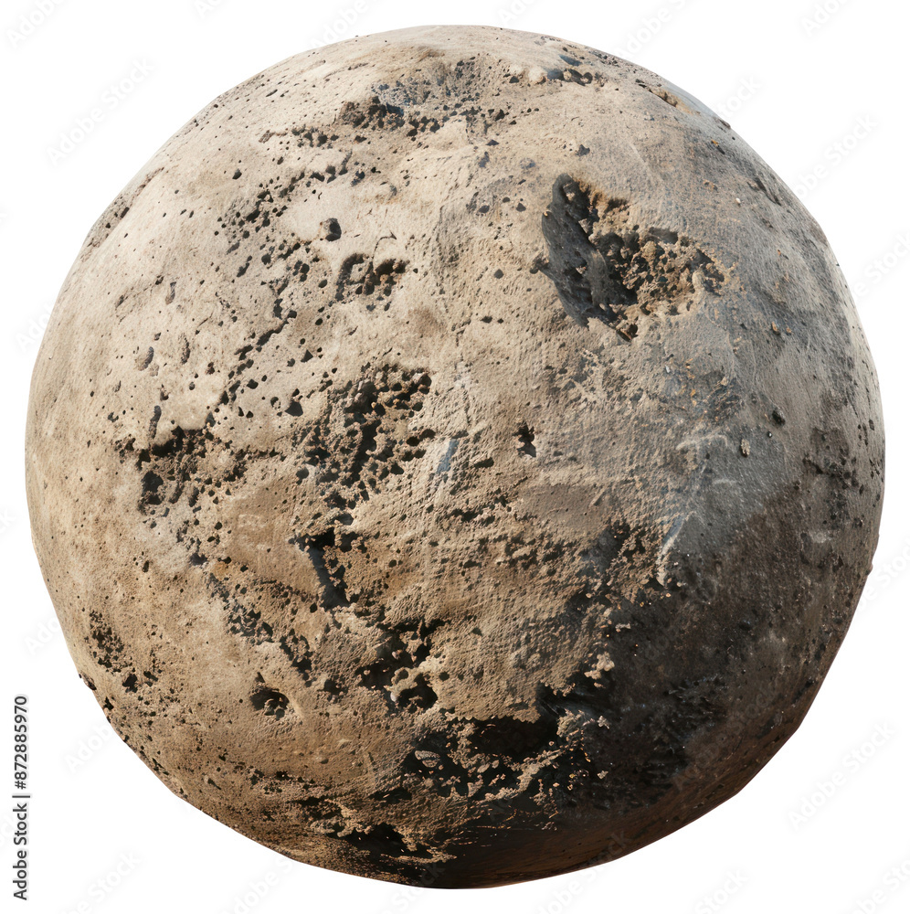 Sticker PNG Textured moon-like surface sphere