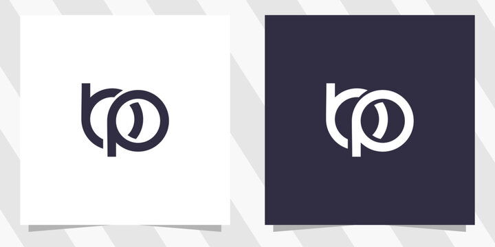 Letter bp pb logo design vector