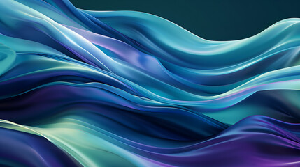 3d render, abstract background with blue and purple waves of liquid cloth, fluid shapes, dynamic composition wallpaper