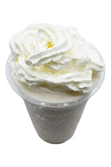 milk shake cream on topped
