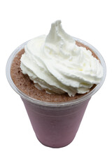 milk shake cream on topped