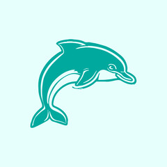 Dolphin logo. Vector illustration of dolphin logo. Dolphin logo