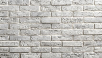 Fototapeta premium Weathered white brick wall texture background in light grey painted stone block pattern for modern interior exterior design backdrop.