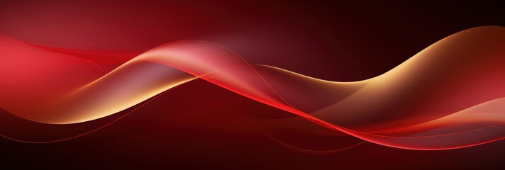 Abstract Red and Gold Wave Background